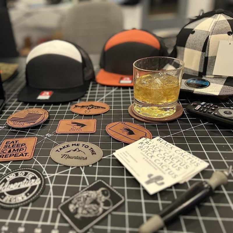 Twig Black Oval Leatherette/Leather Patches/Sheets with Adhesive Iron-on Blank Laser Engraving/UV Printing/Baseball Hats/Truck Caps/Beanie/Fedora Heat Press Leather Sheets(30 Pieces-3 inch×2 inch) - Image 5